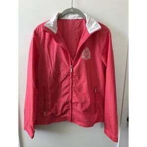 Lauren Ralph Lauren Women’s Pink Lightweight Jacket Full Zip Crest Logo S/M
